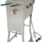 Bayou Classic Freestanding 4 Gallon Stainless Steel Bayou Deep Fryer, Silver