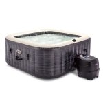 Intex 28449EP PureSpa Plus Greystone Inflatable Square Hot Tub Spa 83 x 28"