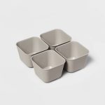 4pk Small Storage Trays Gray Mist - Room Essentials