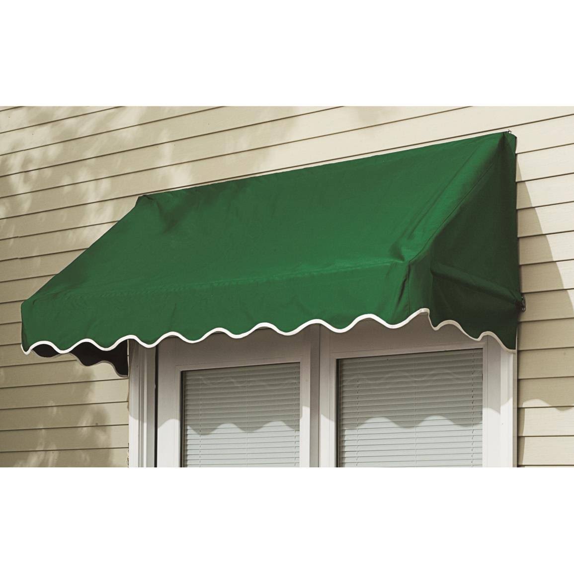c1b6918197a2542fb87b34ac447112dd01bd8c2ea9412b743a437f1dfcab8287.jpg CASTLECREEK 4' Window and Door Awning, Black - Image 1