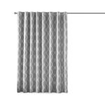 SunSmart Grey Blakesly Printed Ikat Blackout Patio Curtain