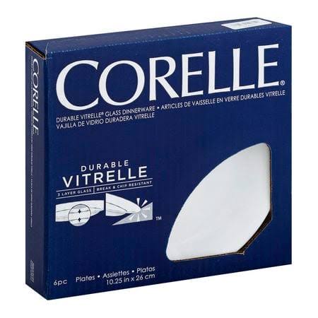 c1dee5968e7b21e525161d79e3b31be066b11d207f65318a0ce4edb1b7a91f9b.jpg Corelle Classic Winter Frost White 10.25 inch Dinner Plate, Set of 6 - Image 1