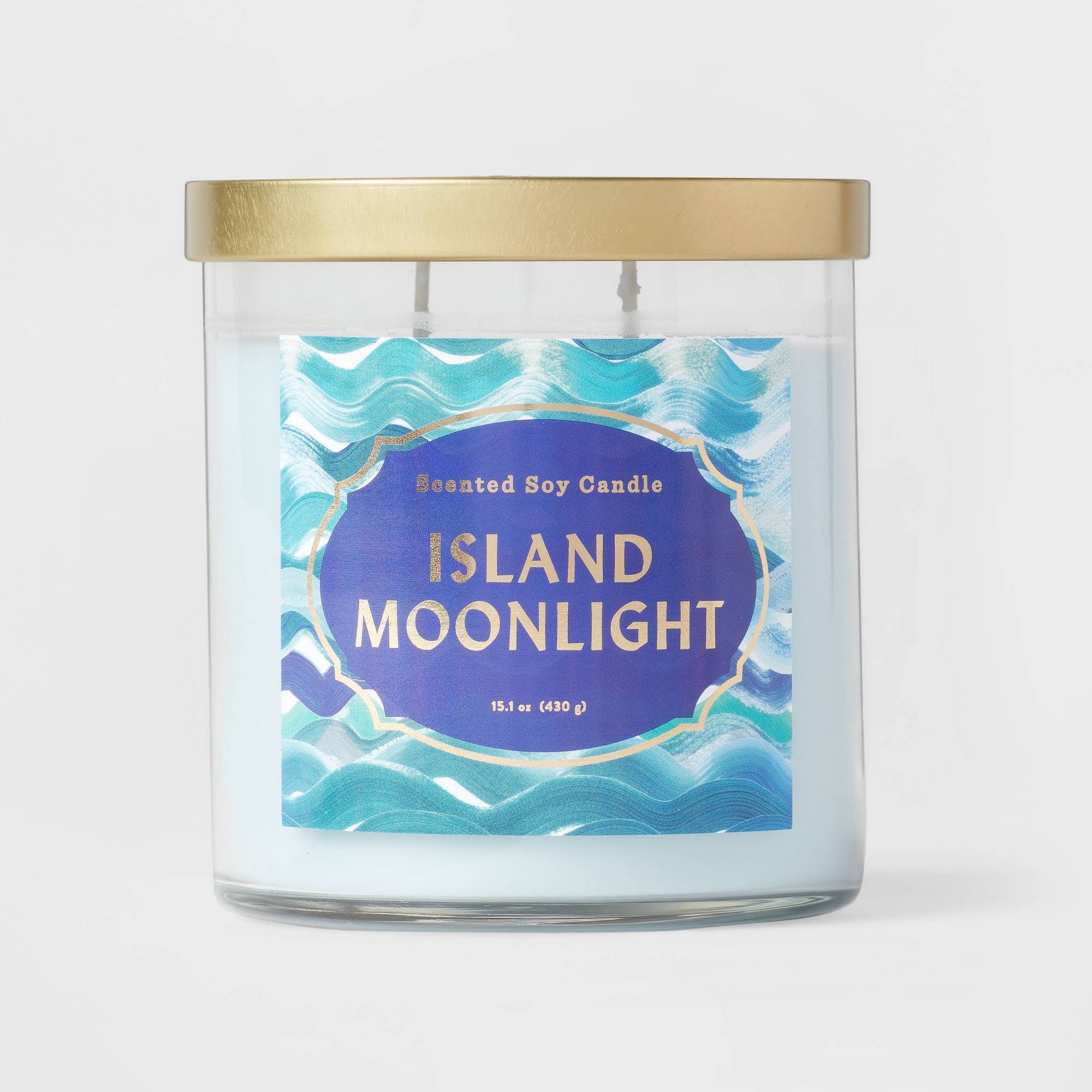 c1e410c151922b567276c7ebda05ba14f4ba5028ab9cd18b51af0808fd0a94ed.jpg 15.1oz Lidded Glass Jar 2-Wick Candle Island Moonlight - Opalhouse - Image 1