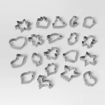 20pc Christmas Bucket of Cookie Cutter Set Silver - Wondershop