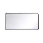 Elegant Furniture Timeless Home 60 in. H x 30 in. W Black Modern Soft Corner Rectangular Wall Mirror
