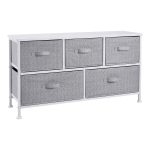 Basics Extra Wide Fabric 5-Drawer Storage Organizer Unit for Closet W
