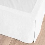 King Linen Blend Bedskirt White - Casaluna