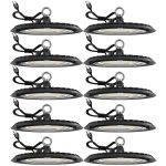 Sunco 10-Pack Ufo High Bay 150W Plug & Play LED Fixture, 2-Step Install, 19500 Lumens, 6000K Pack / 10-Pack