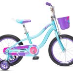 16-in. Breeze Girls Kids Bike with Basket. Teal & Purple