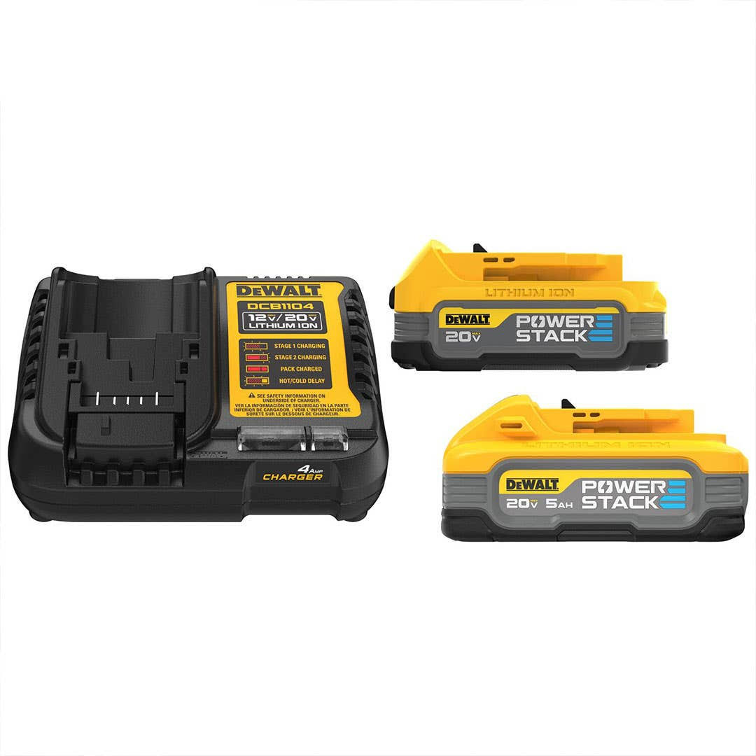 c2a613243af2d9ab5e85df71473c4cd5615ffe133181e0743404ad38d9988f55.jpg DeWalt DCBP315-2C Powerstack 20V Max 5.0Ah & 1.7Ah Starter Kit - Image 1