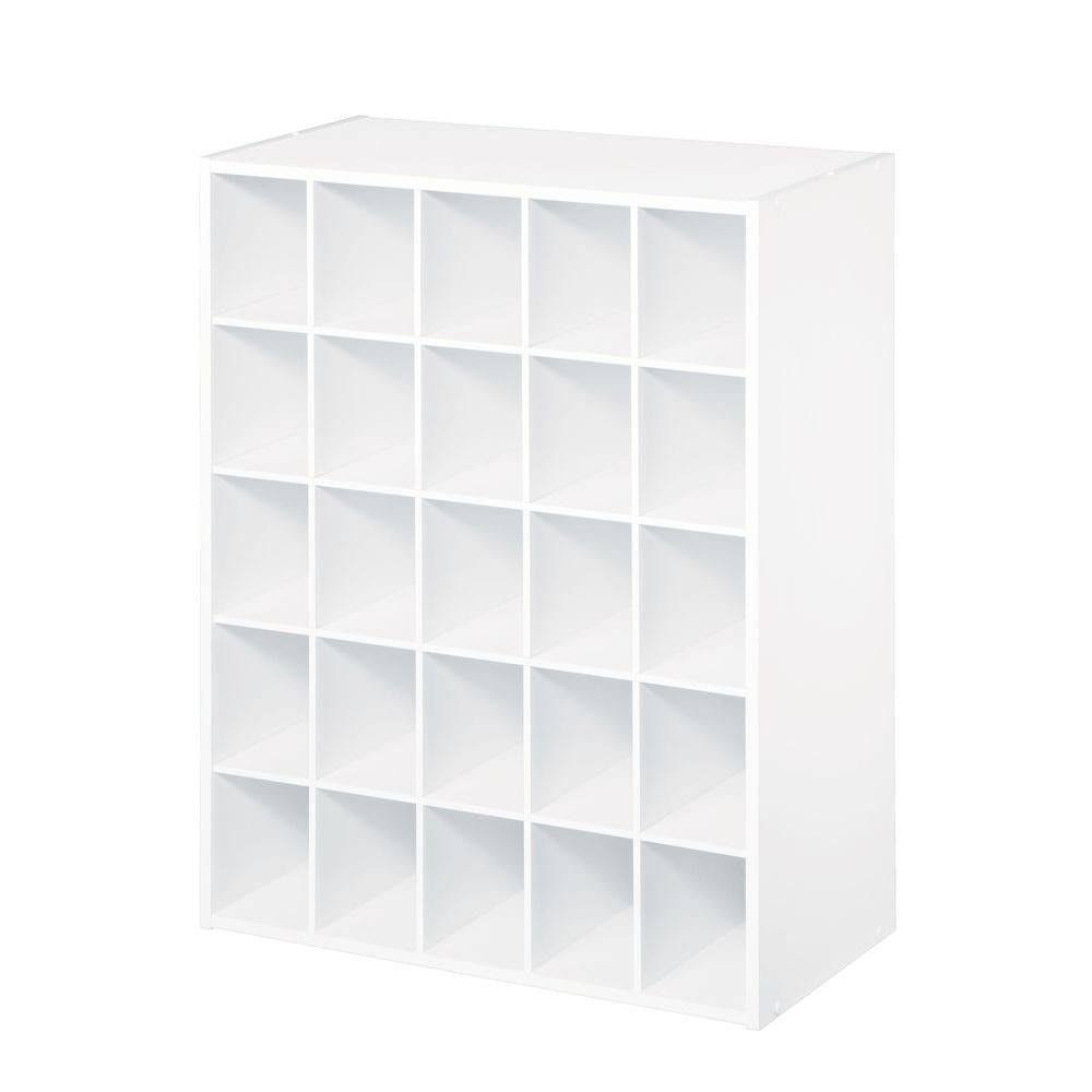 ClosetMaid 25-Compartment Shoe Rack, White