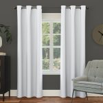 Sun Zero Nolan Energy Saving Blackout Grommet Curtain Panel, 40 inch x 84 inch, Dove White, Size: 40 x 84