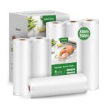 Kootek Vacuum Sealer Bags, 6 Pack 3 Rolls 8"x20' and 3 Rolls 11"x20' (TOTAL 120 Feet), Commercial Grade, BPA Free Food VAC Ba