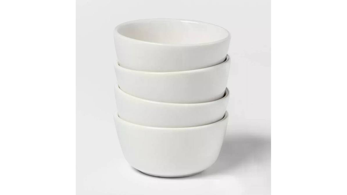 c34abbcb9e895014969edac4012a532cdae1acce3f6c7b29a026bf54da65e31f.jpg 8oz 4pk Stoneware Avesta Bowls White - Threshold - Image 1