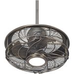 Casa Vieja 5D998 17" Casa Vestige Cage LED Ceiling Fan - Antique Bronze
