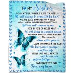 Blanket to Sister Birthday Gifts from Sister Ultra-Soft Flannel Throws Blankets Sister in Law Sisters Warm Quilts for Bed Couch Travel Beach 50 *