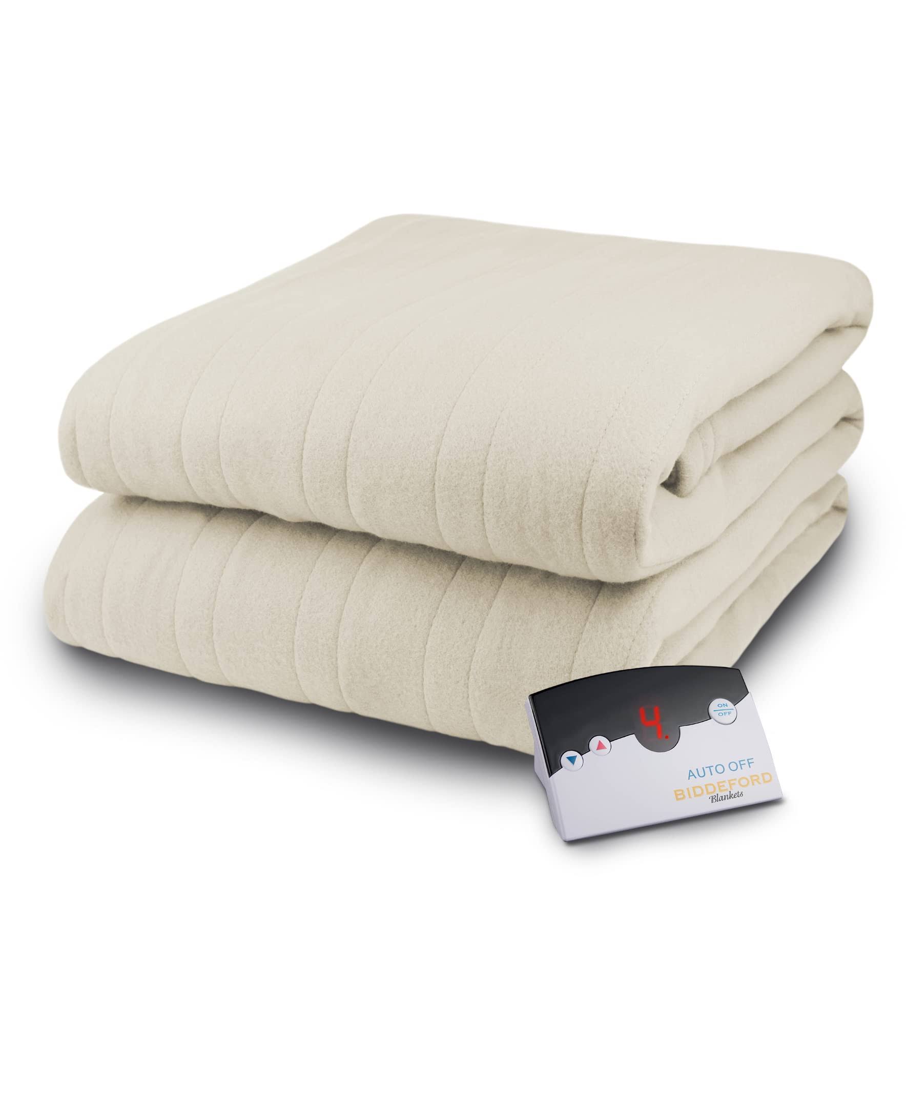 c3977114b64ebec4177bf241818e863f51d7ed712d7d0d1024dbec495fc12f50.jpg Biddeford Comfort Knit Fleece Electric Full Blanket, Created for Macy's - Natural - Image 1
