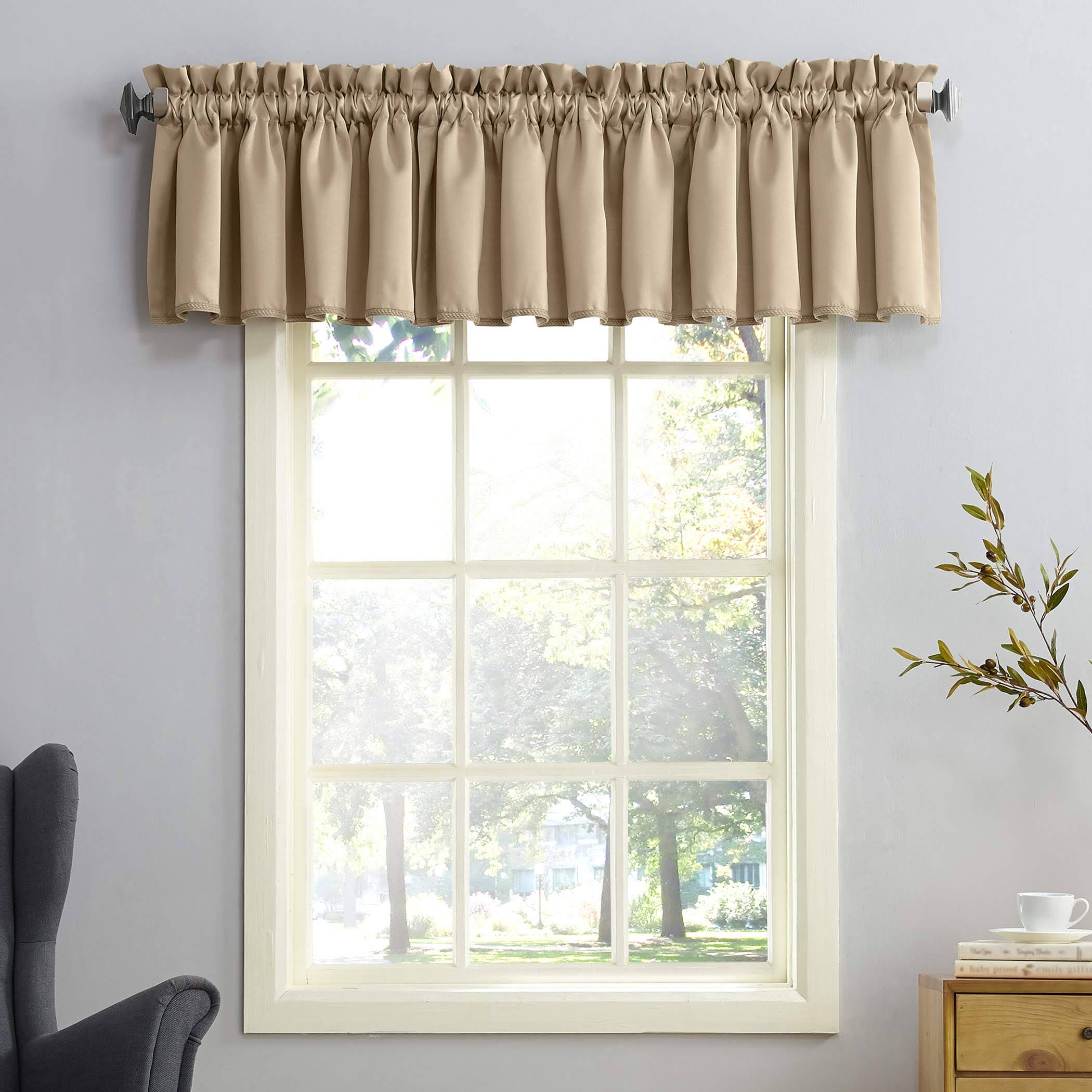 c39ae10187ff278f96dbf940766613d1068fb2ad2382e33f67e6e3450168d6ae.jpg Sun Zero Beltran Rod Pocket Room Darkening Window Valance - Image 1