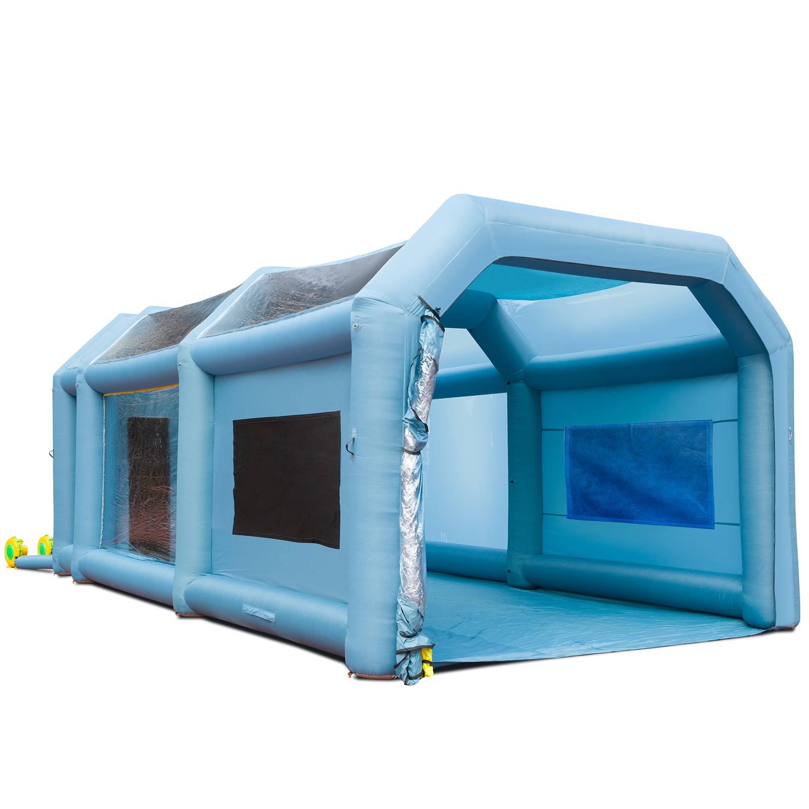 c39f55040e16bb8b06474059c925bd00e0d5c1eb93d0af92705f28a5e366012d.jpg VEVOR 23x13x8.5ft Inflatable Paint Booth, Inflatable Spray Booth, High Powerful 480w+750w Blowers Spray Booth Tent, Car Paint Tent Air Filter System - Image 1