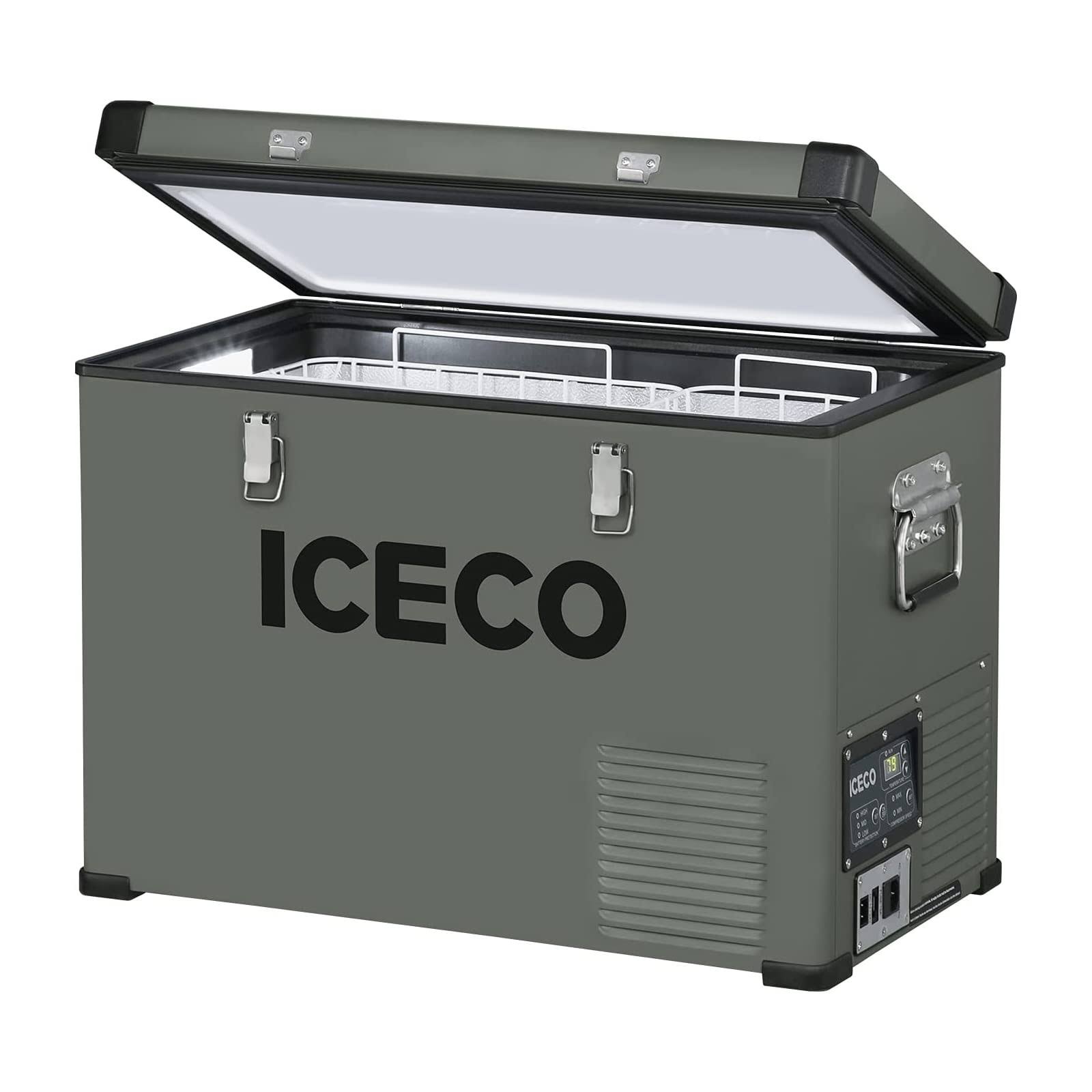 c3ba572e0c256e6d8e8c83ac3ee9eb4c9ff0d6ab28fce9939ae9b61f867ff08b.jpg ICECO VL45 Portable Refrigerator with Secop Compressor, 45 Liters Platinum Compact Refrigerator, DC 12/24V, AC 110-240V, 0��F to 50��F, Home & Car - Image 1