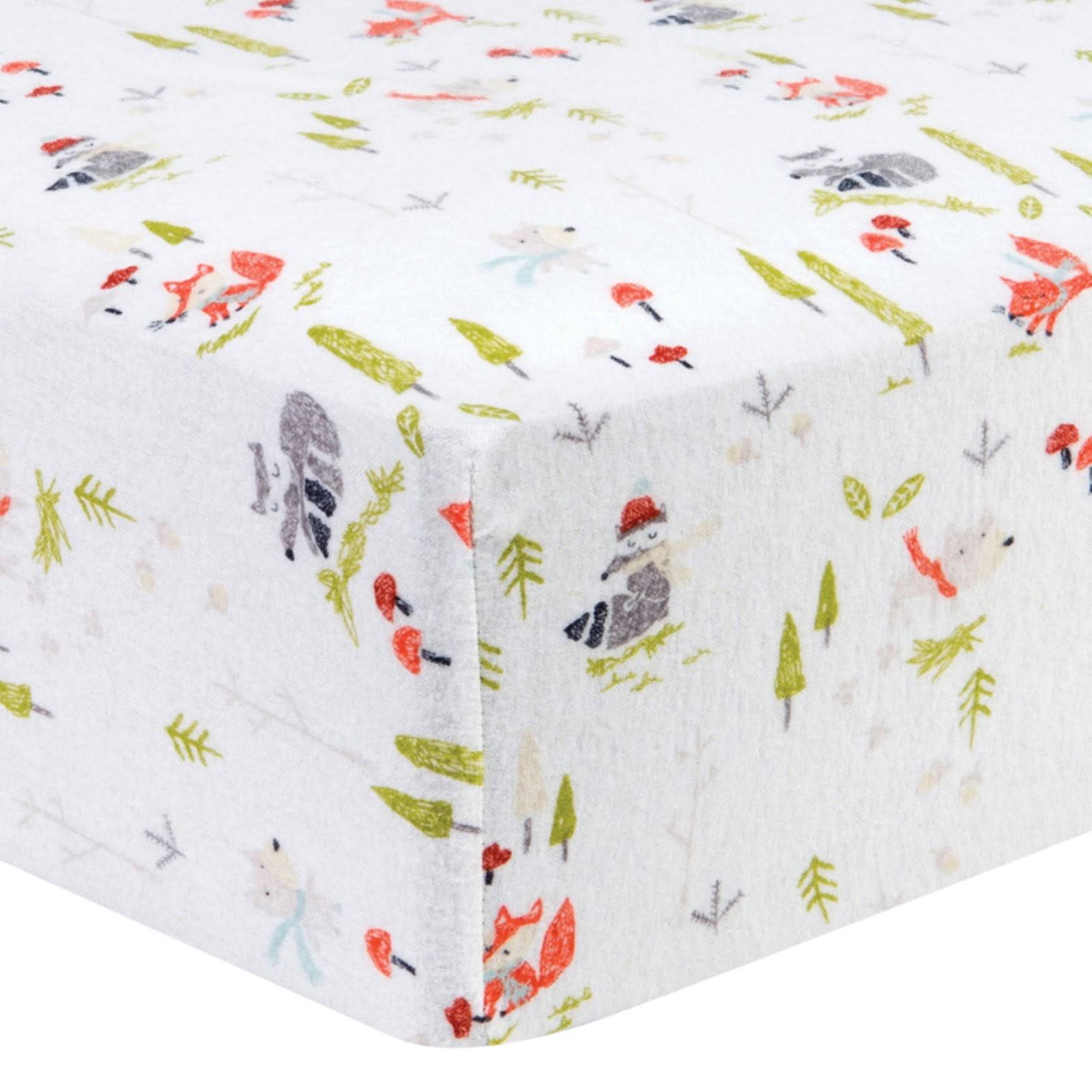 c3e260e6418ff93db16e8030d61a7006db5343159aab933fe6a672e385729368.jpg Trend Lab Deluxe Flannel Fitted Crib Sheet - Winter Woods - Image 1