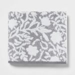 Performance Plus Bath Towel Gray Floral - Threshold