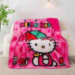 Hello Kitty Bedding | Hello Kitty Faux Fur Reverse Throw | Color: Pink | Size: 50in x 60in | Takeoverdesign's Closet