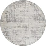 Clayborn Abstract Gray/Cream Area Rug Trent Austin Design Rug Size: Round 53x22