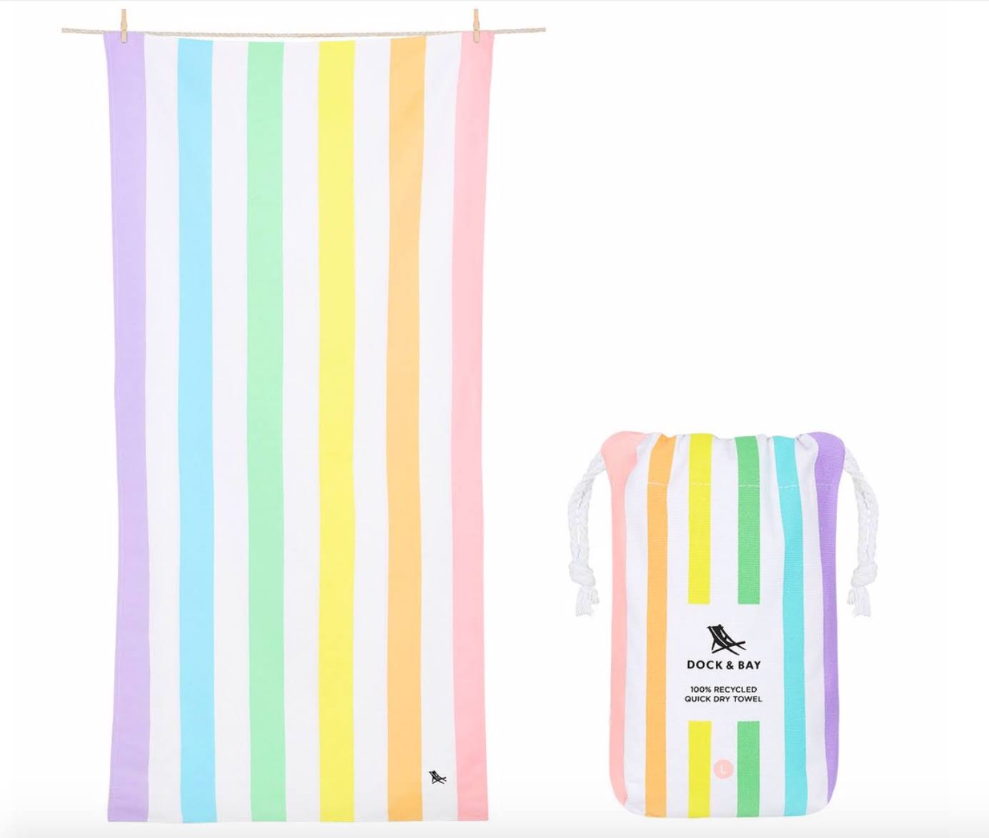 c4274ae57f38e4fd8e68db0d2964d490f27d59216c63bc2cf2910012cf5bcc98.jpg Dock Bay - Large Quick Dry Towel - Unicorn Waves - Image 1