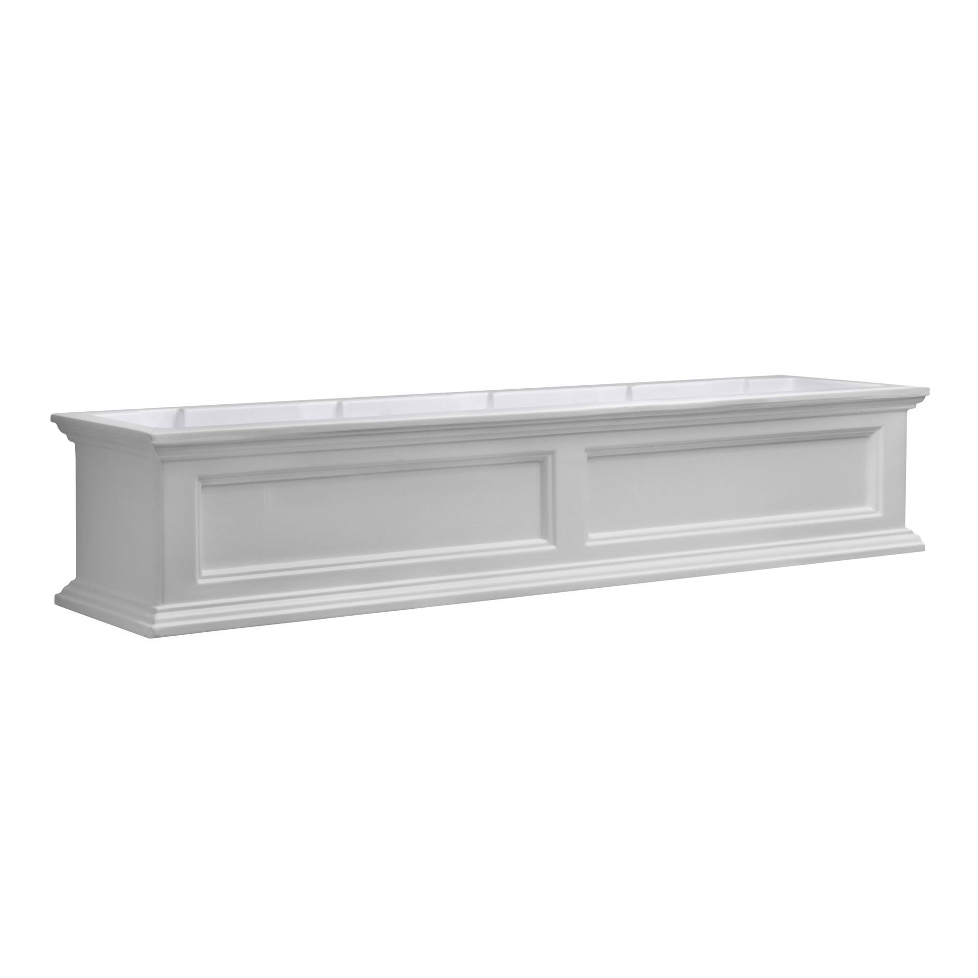 c4346358cab8fcf644956c31db0ded5cd3c75a1459932187921ac0d7bf9c7034.jpg Mayne Fairfield Window Box 5 ft White - Image 1