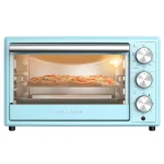 Galanz Retro Toaster Oven, True Convection, Indicator Light, 8 Cooking Programs, 1500W, 120volts, 0.9 Cu.ft Capacity, Blue