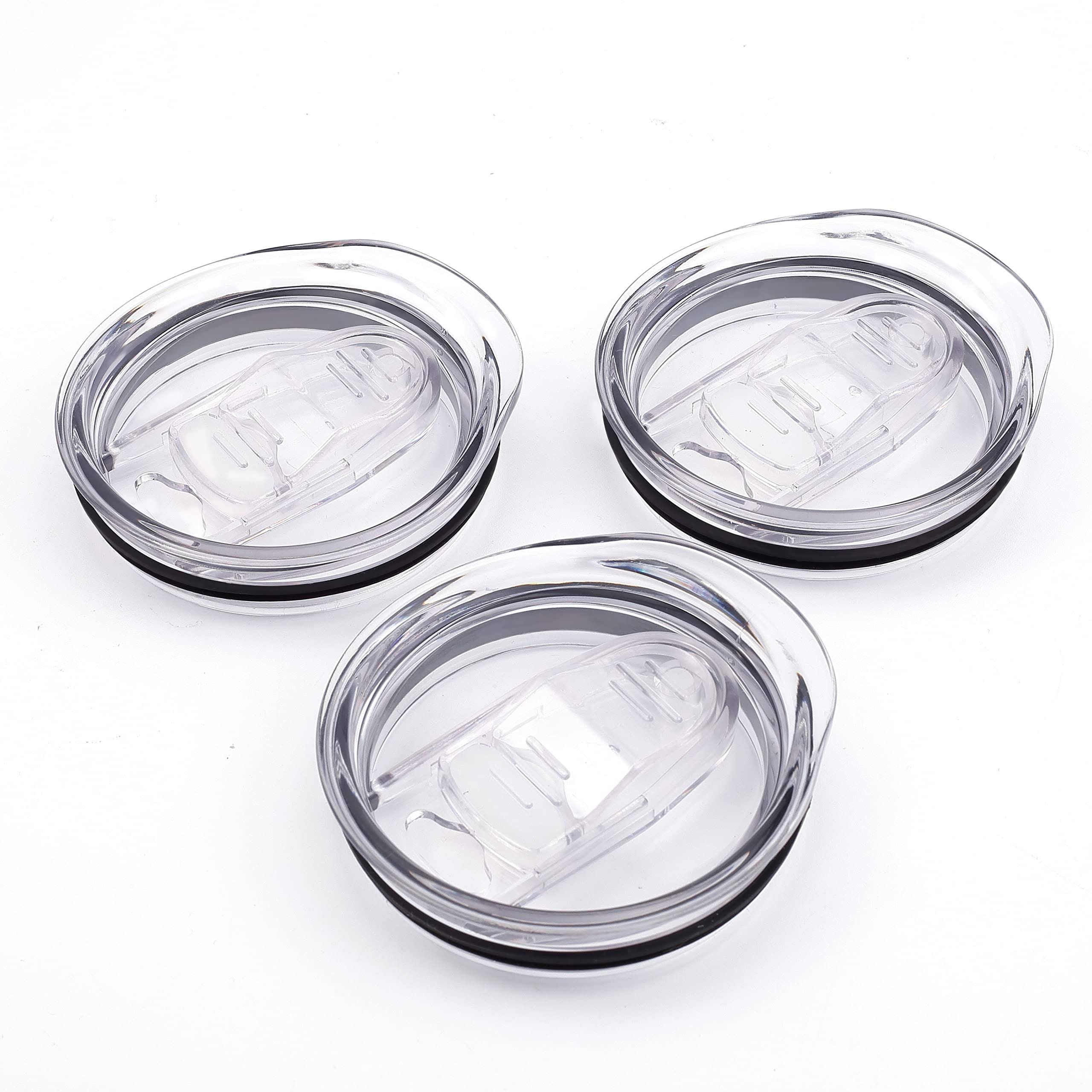 c45bbd617591428d179987db36e9a4b6ef9fbb30222fea5e877eafc300db8d62.jpg 20oz Skinny Tumbler Replacement Lids 3 Pack,2.75in Cup Mouth Compatible with Yeti Rambler and More Tumbler Cups,Spill Proof Splash Resistant - Image 1