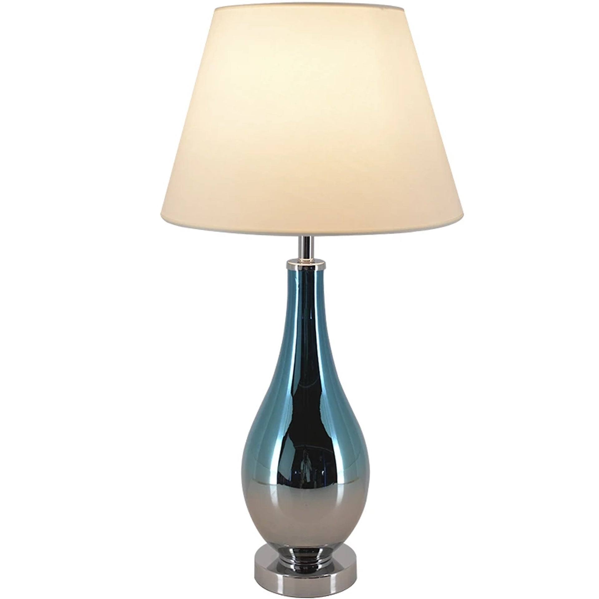 c49b09a42b02afaa6d1bf202fe18b278af9b97f5e949feab6e50a7c80fe0e4e6.jpg Carro Tulip 28 in. Blue Chrome Ombre Indoor Table Lamp with Shade - Image 1
