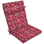 Better Homes & Gardens Red Medallion 44 x 21 in. Outdoor Dining Chair Cushion with EnviroGuard, Size: 44 inchLarge x 21 inchw x 4.5 inchh