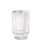 Serene Spaces Living Clear Ribbed Glass Votive Holder, Perfect for Weddings and Home D��cor, Measures 5" Tall and 3.5" Diameter