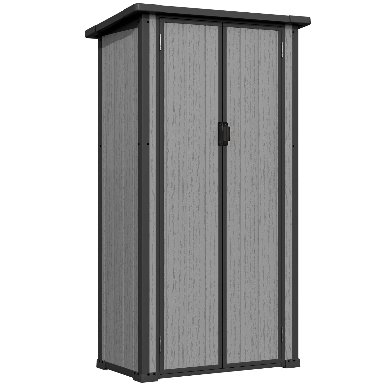 c4e0b0a69aa2752926eb5613cc063f58a30a4322310ce23259df652b644f00b0.webp AECOJOY Tall Resin Outdoor Storage Cabinet Waterproof with Adjustable Shelves, Vertical Plastic Storage Shed - Image 1