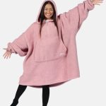 The Comfy Teddy Bear Quarter Zip Wearable Blanket ÿ Blush Teddy