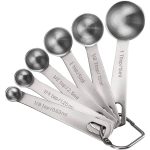 Measuring Spoons, Premium Heavy Duty 18/8 Stainless Steel Measuring Spoons Cups Set, Small Tablespoon with Metric and US Measurements , Set of 6 for