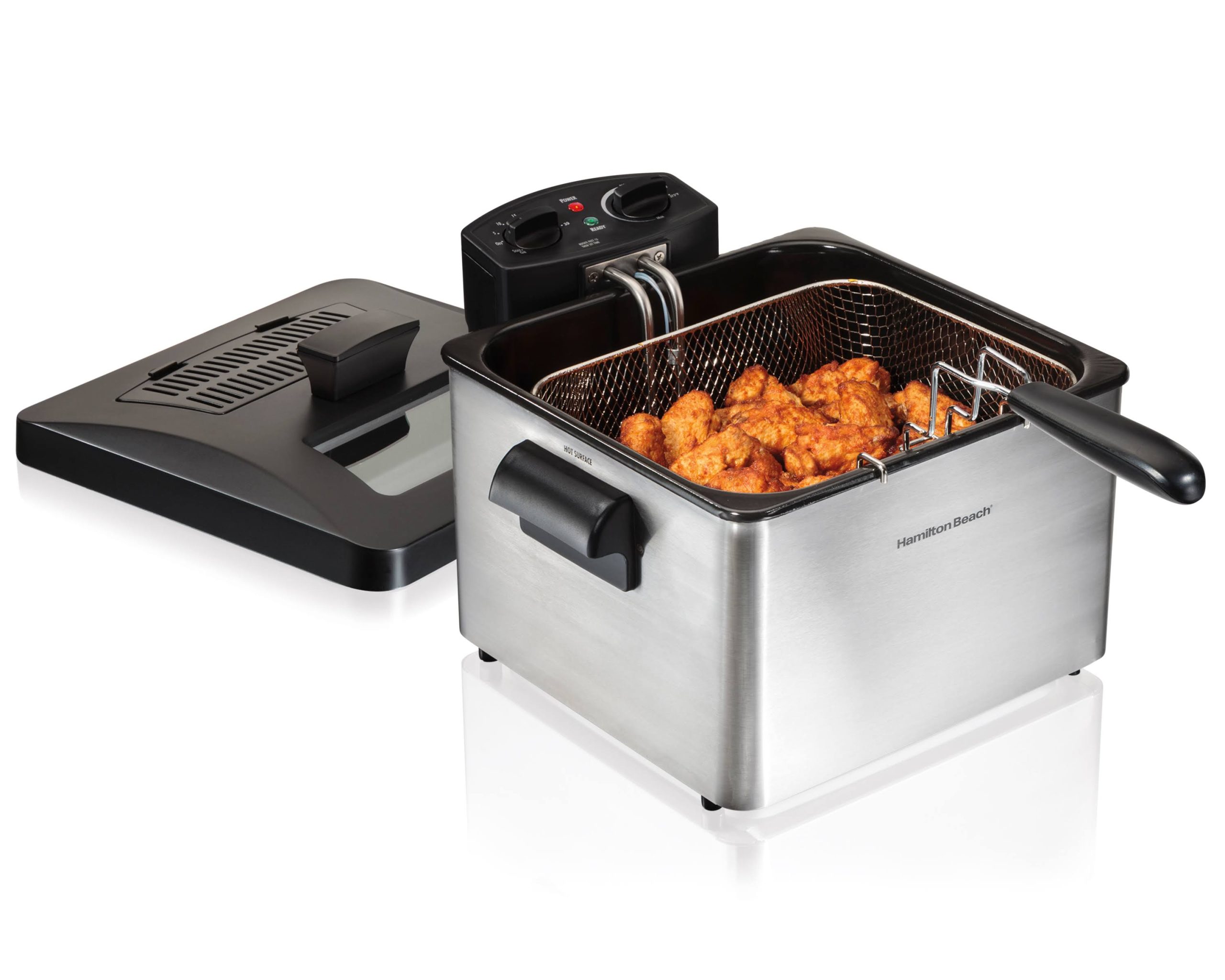 c4e6d15fc667166fc937b4c633061c66e8d736a707950ff7b6946bb73237b8ba.jpg Hamilton Beach Triple-Basket Deep Fryer - Image 1
