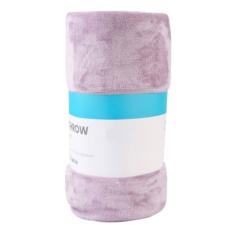 c51fc5b24843dbdfd899c5e9e2111de04c4abb2018563bdfb1c2a3a99c306cc5.jpg at Home Micro Plush 50" x 60" Purple Throw - Image 1