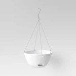 12"x6" Hanging Self Watering Planter Pot White - Room Essentials