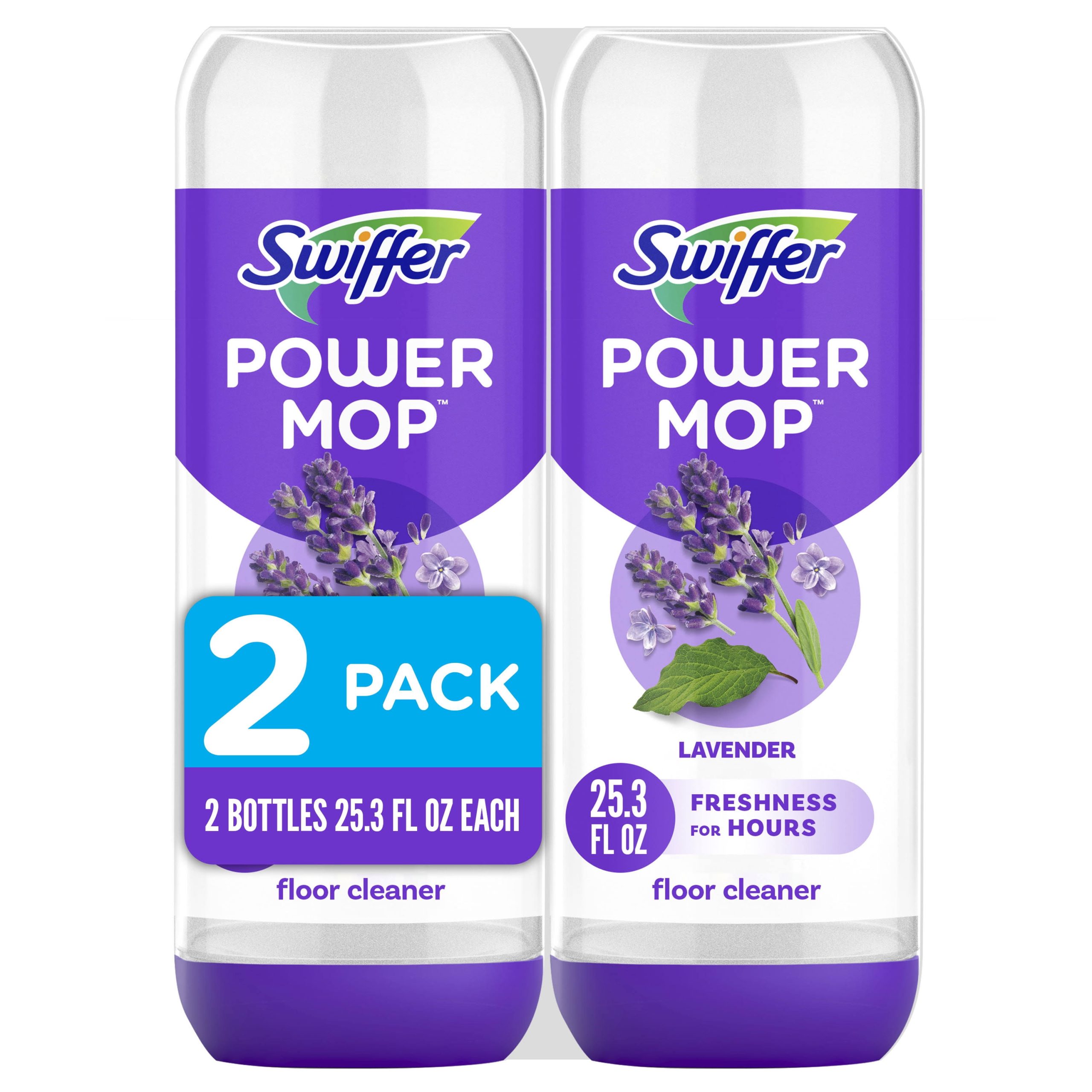 c54e7ae5a9f9fafed59c3551d028a0b2772ac94af04506f64a7e50a472110244.jpg Swiffer PowerMop Floor Cleaning Solution with Lavender Scent (2 ct) - Image 1