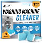 Active Washing Machine Cleaner Descaler, Deep Cleaning Tablets for He Front & Top Load Washer, 24 Pack