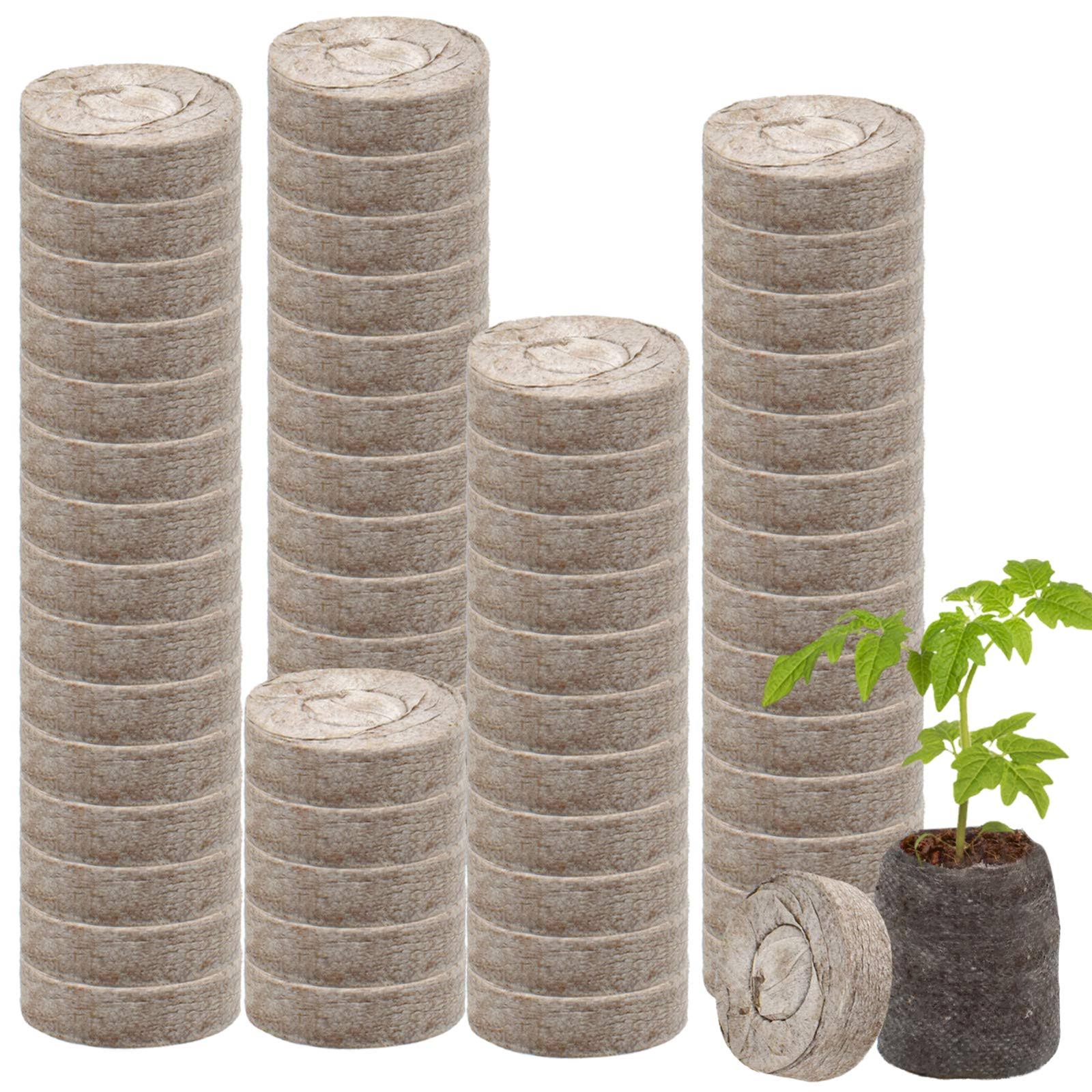 c59b93cc2bfc1d2c78c50383ced76d2cd640c3dce699b4b2e440ac23b267c467.jpg Legigo 100 Pcs 30mm Seed Starter Peat Pellets Pods for Seedlings- Compressed Seed Starting Pellets Seed Starter Pods Plugs Soil Peat Pods for - Image 1