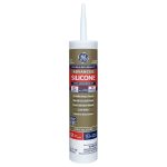 GE Advanced Silicone 2 Kitchen & Bath Sealant, Clear, 10.1 oz.