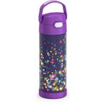 Thermos 16oz Stainless Steel Funtainer Water Bottle with Bail Handle - Confetti Purple