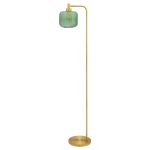 Gracieleigh 63" Arched Floor Lamp Joss & Main Shade Color: Green