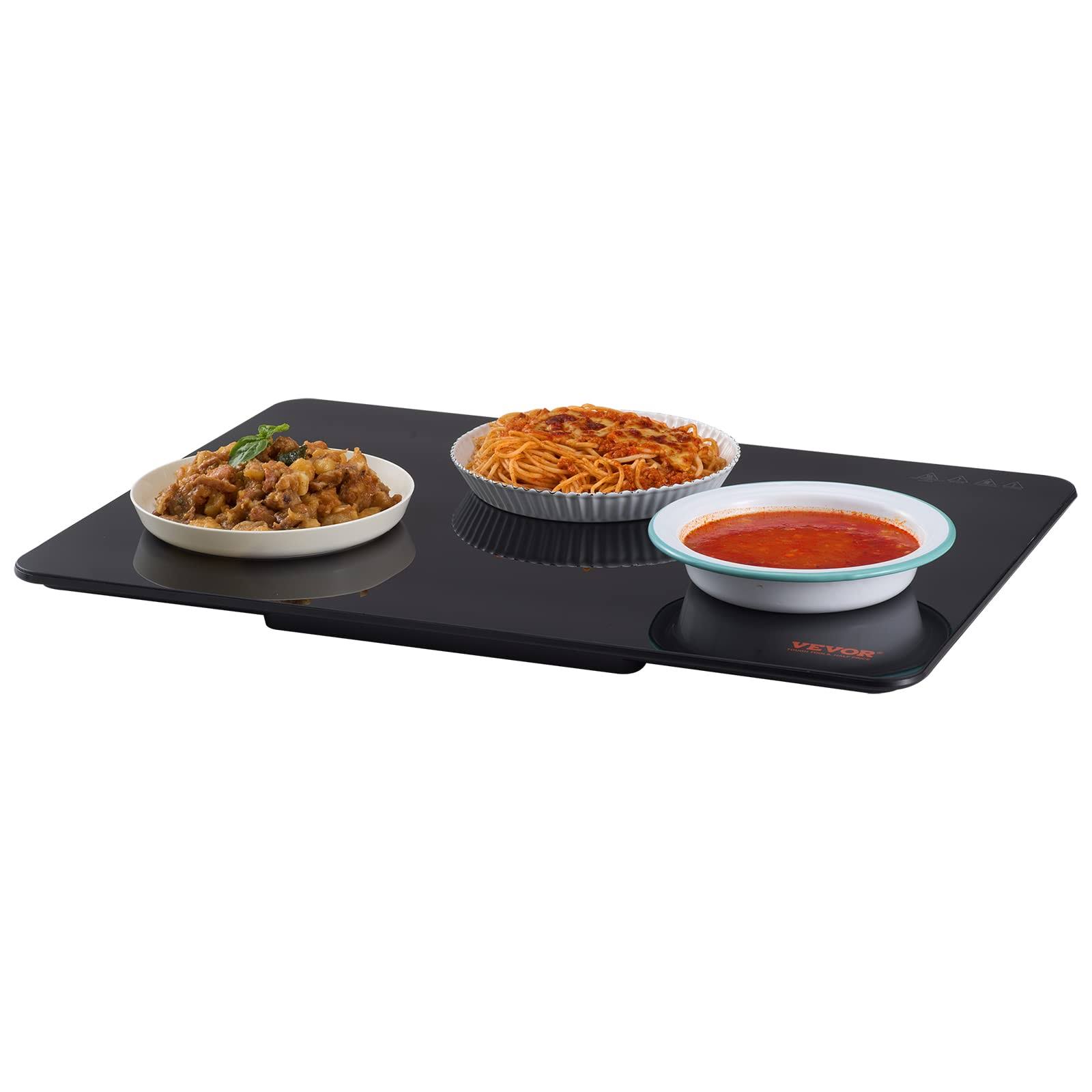 c5d2649c85a351cde6cee27d87794a24ce3217b72a2c5da2ac99828731b25312.jpg VEVOR Electric Warming Tray 16.5 in. x 23.6 in. Portable Tempered Glass Heating Tray with Temperature Control, Black - Image 1