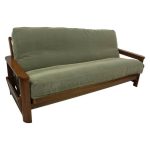 Box Cushion Futon Slipcover Winston Porter Size: 8", Color: Aqua Blue