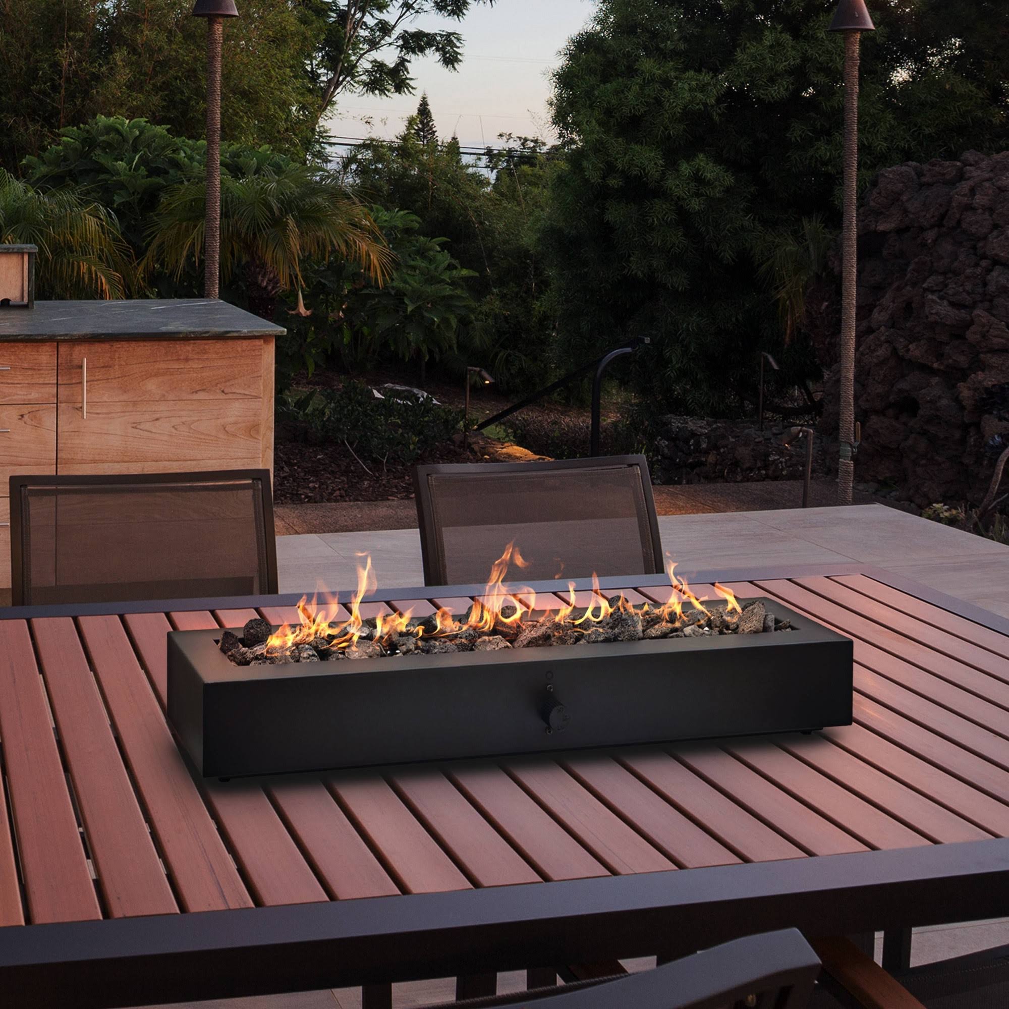 c6290135806137c7ad63d1d749ebe6cddd6b3a586d38181d63a707a38ef248e9.jpg 28" Outdoor Tabletop Fireplace - Black - Project 62 - Image 1